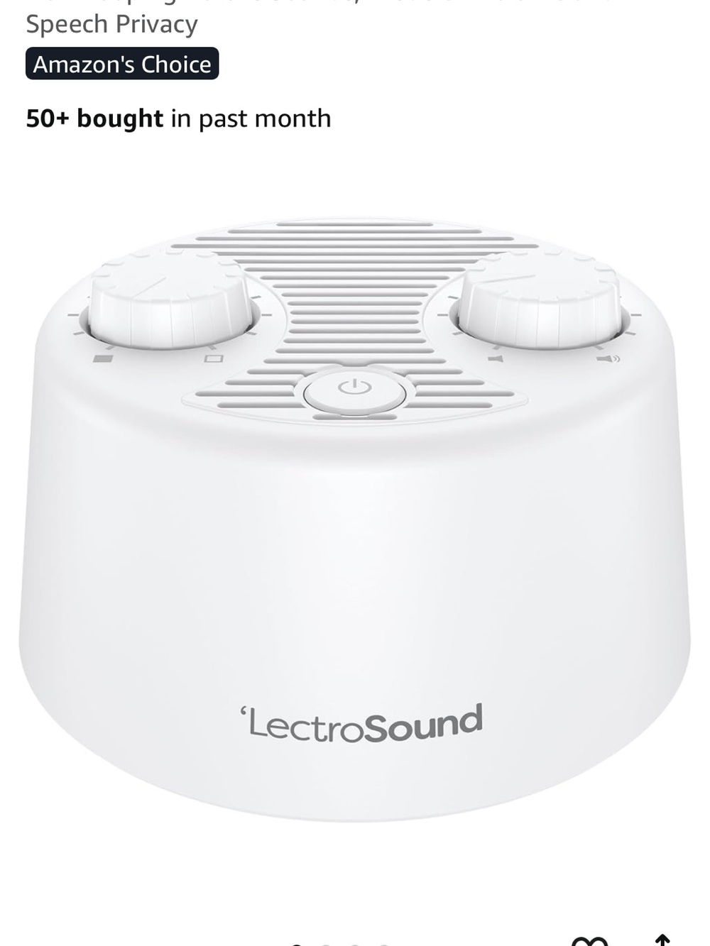 Lectrosound white Noise Machine